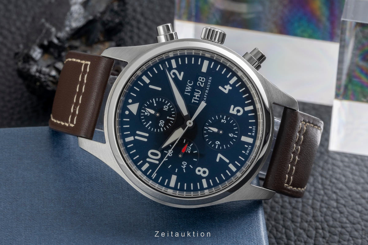 IWC Fliegerchronograph chronographe acier automatique montre pour hommes IW371701  [2606451]