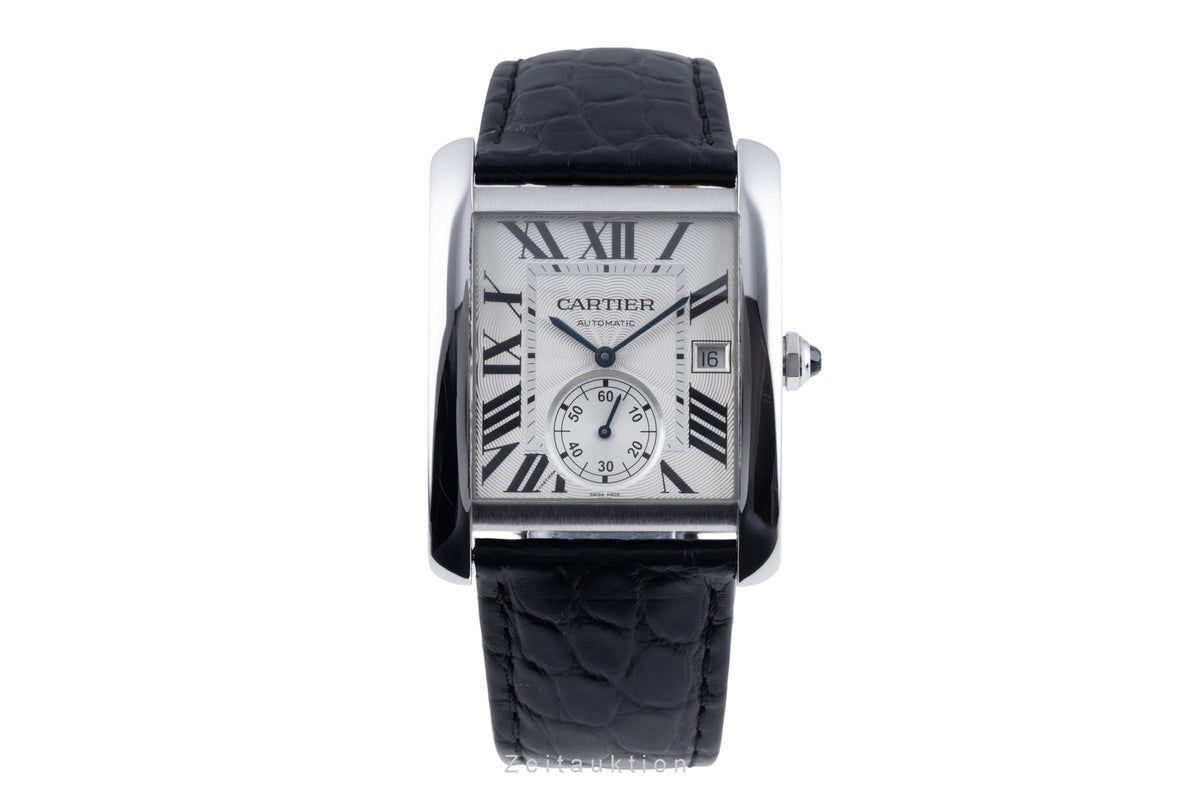 Cartier Tank MC Automatik Edelstahl Herrenuhr Ref. W5330003 Klassiker B&P [2606454]