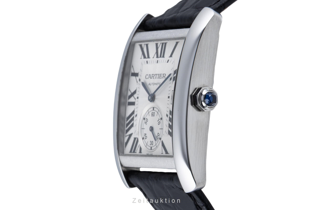 Cartier Tank MC Automatik Edelstahl Herrenuhr Ref. W5330003 Klassiker B&P [2606454]