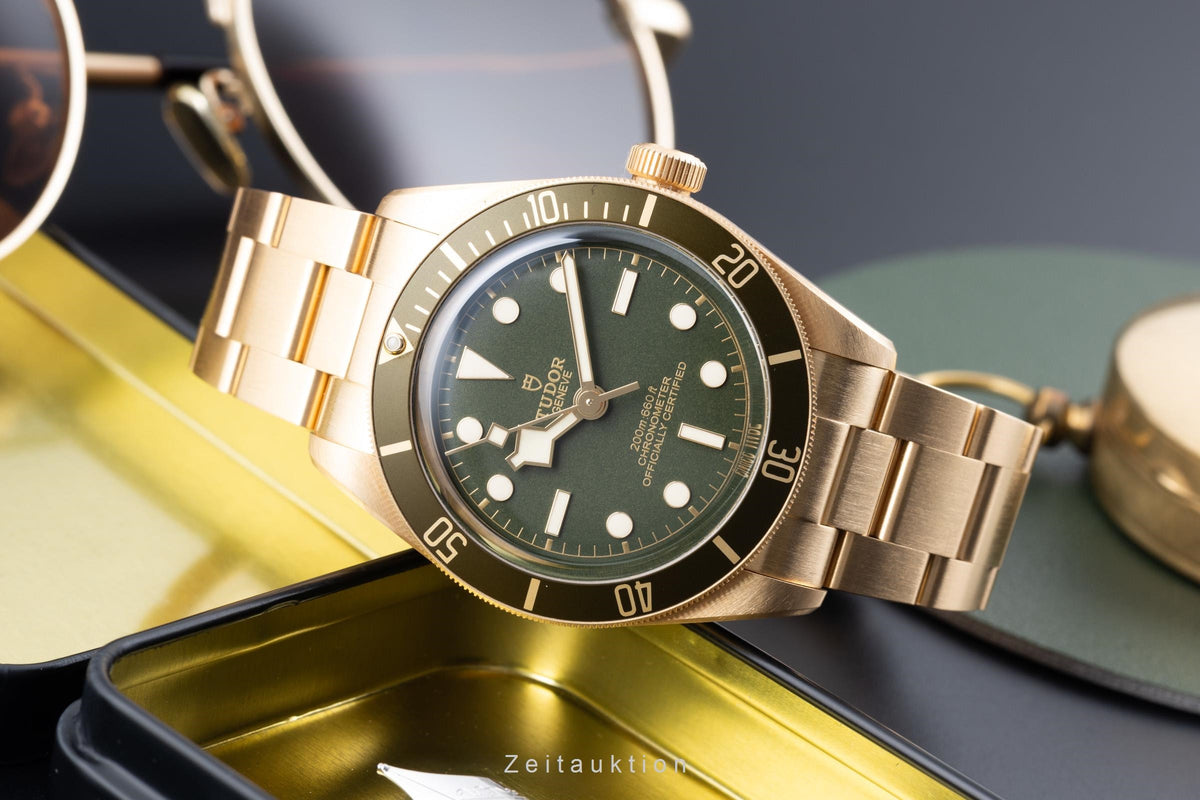 Tudor Black Bay oro de 18 quilates automático reloj para caballeros 79018V-0006 LP: 36700EUR  [2606464]