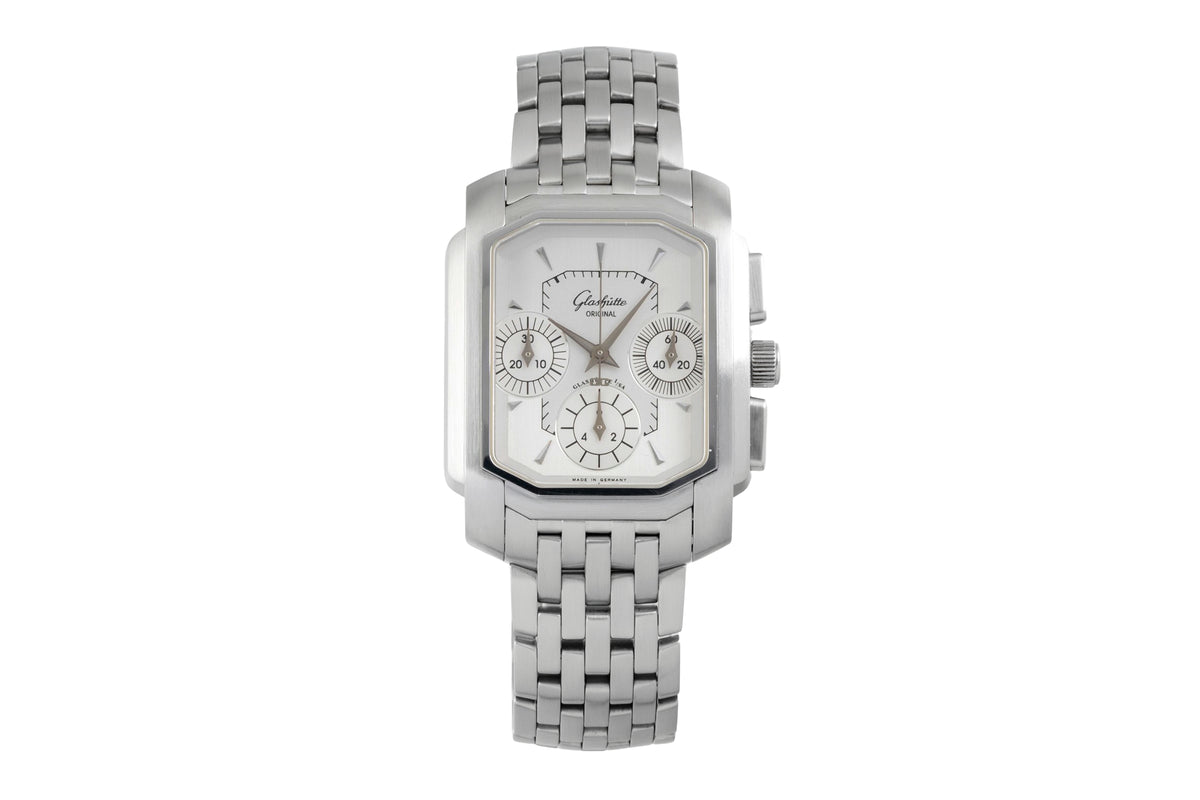 Glashütte Senator chronographe acier automatique montre pour hommes 1-39-31-06-04  [2606466]