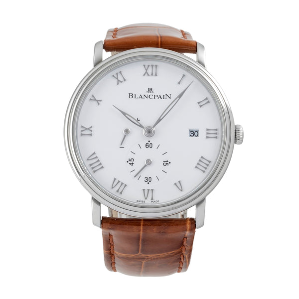 Blancpain Villeret acciaio carica manuale orologio da uomo 6606-1127-55B LP: 11100EUR  [2606469]