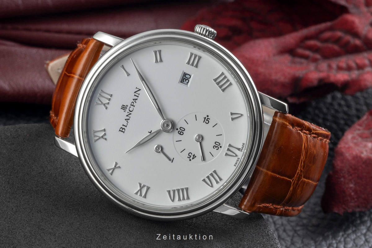 Blancpain Villeret acciaio carica manuale orologio da uomo 6606-1127-55B LP: 11100EUR  [2606469]