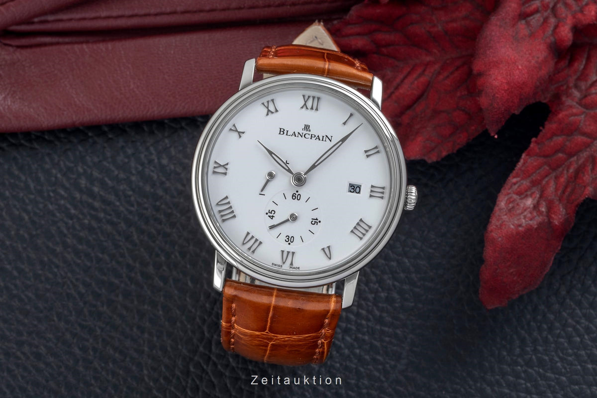 Blancpain Villeret acciaio carica manuale orologio da uomo 6606-1127-55B LP: 11100EUR  [2606469]
