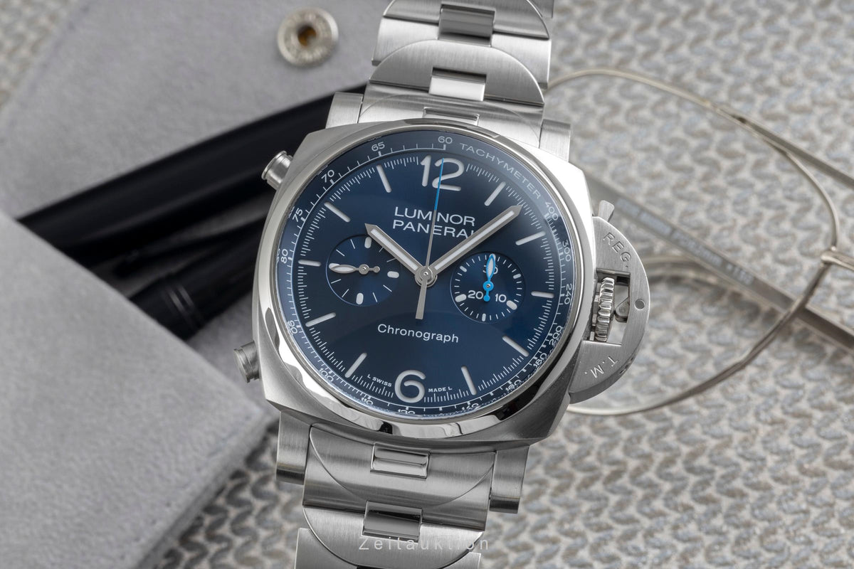 Panerai Luminor 1950 Chrono 44 Stahl Automatik Ref. PAM01110 B&P 2022 NP: 11500€ [2606489]