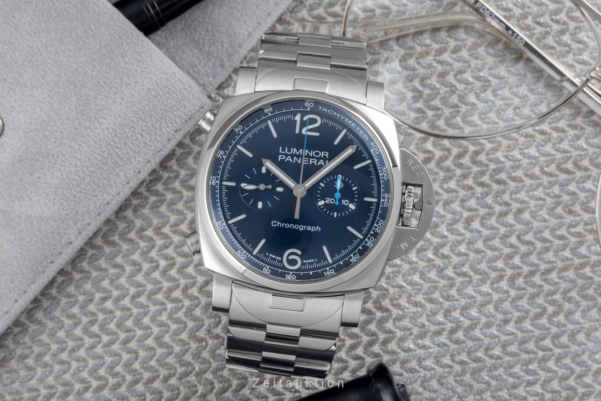 Panerai Luminor 1950 Chrono 44 Stahl Automatik Ref. PAM01110 B&P 2022 NP: 11500€ [2606489]