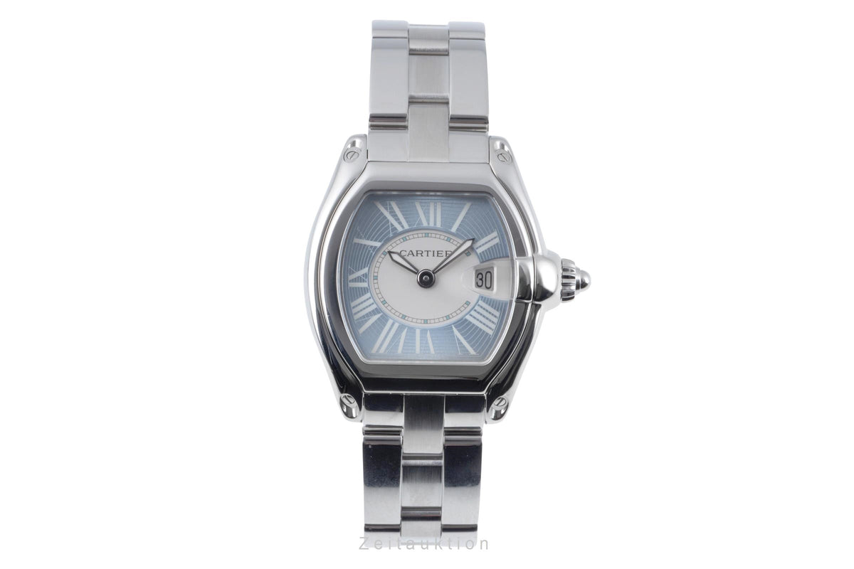 Cartier Roadster Light Blue Dial Stahl Quarz Damenuhr Ref. 2675 Klasskier [2606494]