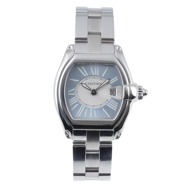 Cartier Roadster Light Blue Dial Stahl Quarz Damenuhr Ref. 2675 Klasskier [2606494]