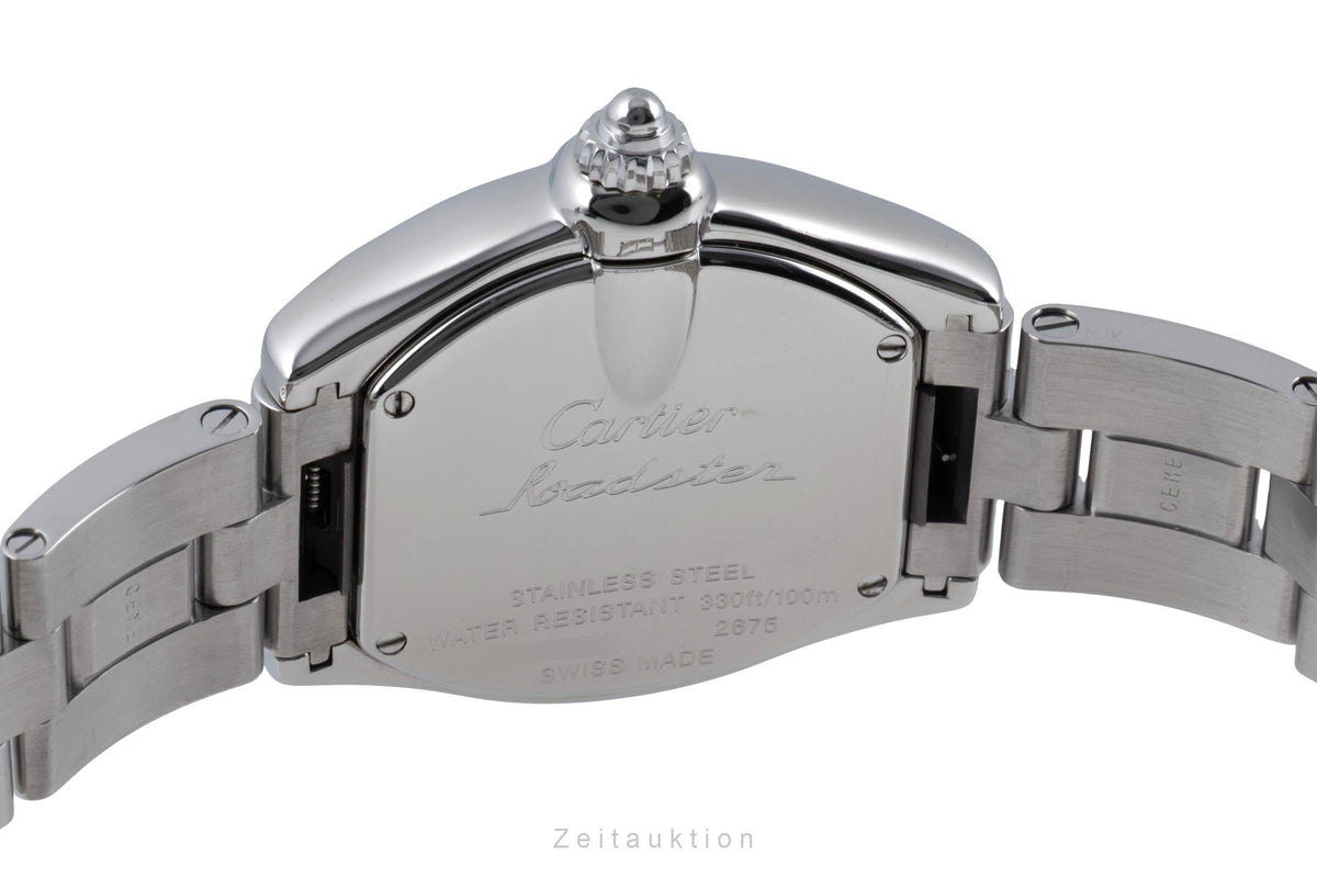 Cartier Roadster Light Blue Dial Stahl Quarz Damenuhr Ref. 2675 Klasskier [2606494]