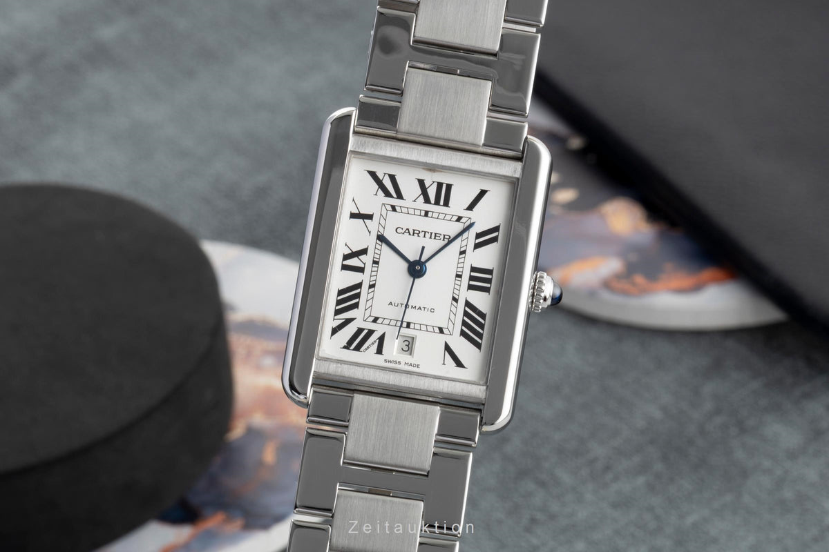 Cartier Tank acier automatique montre pour hommes W5200028  [2606496]