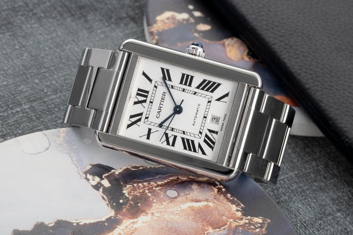 Cartier Tank acier automatique montre pour hommes W5200028  [2606496]