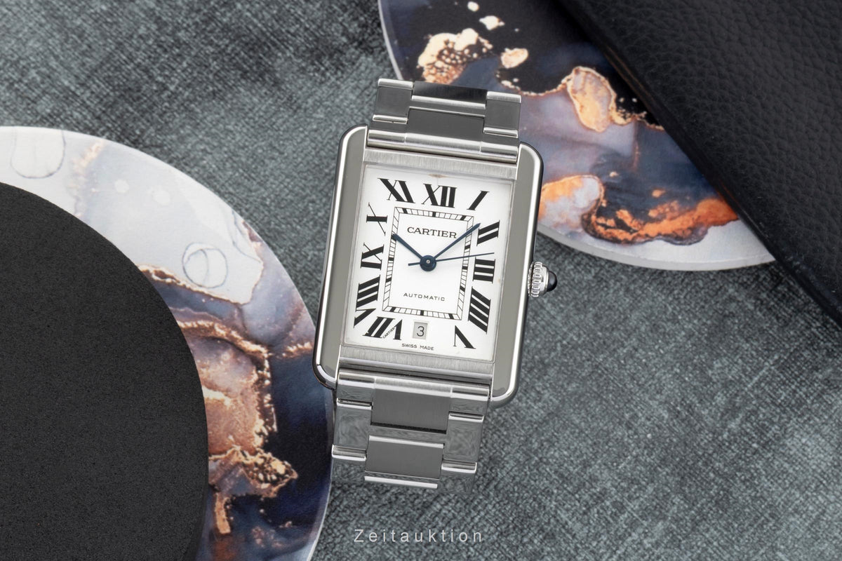 Cartier Tank acier automatique montre pour hommes W5200028  [2606496]