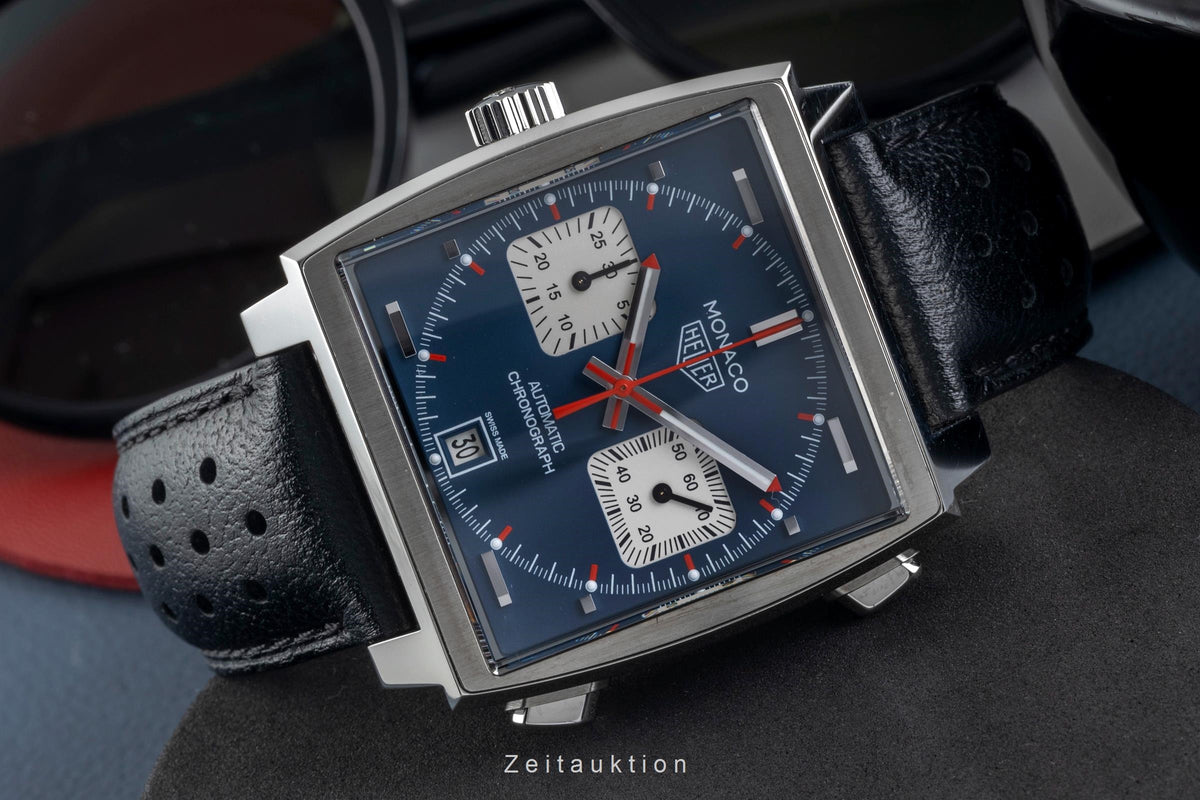 Tag Heuer Monaco acciaio automatismo orologio da uomo CAW211P.FC6356 LP: 8550EUR  [2606513]