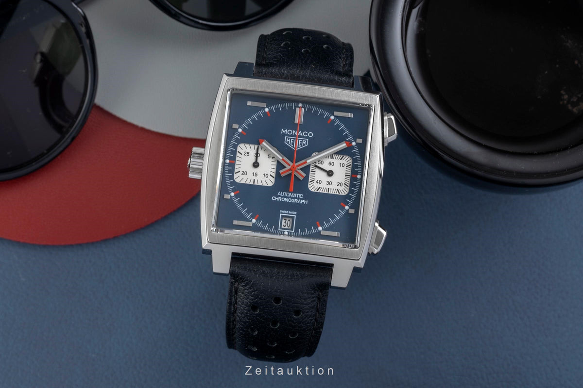 Tag Heuer Monaco acciaio automatismo orologio da uomo CAW211P.FC6356 LP: 8550EUR  [2606513]
