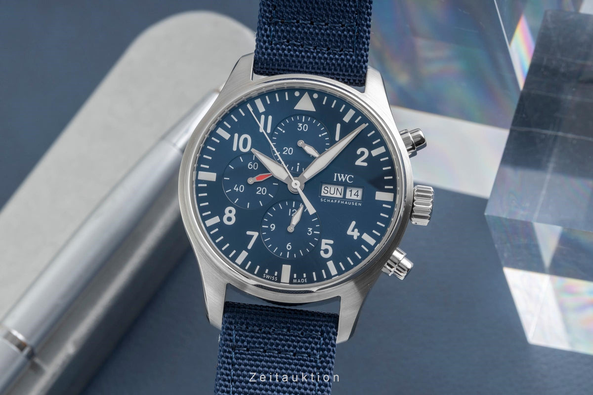 IWC Fliegeruhr Chronograph Le Petit Prince Stahl Automatik Ref IW377714 B&P 2021 [2606522]