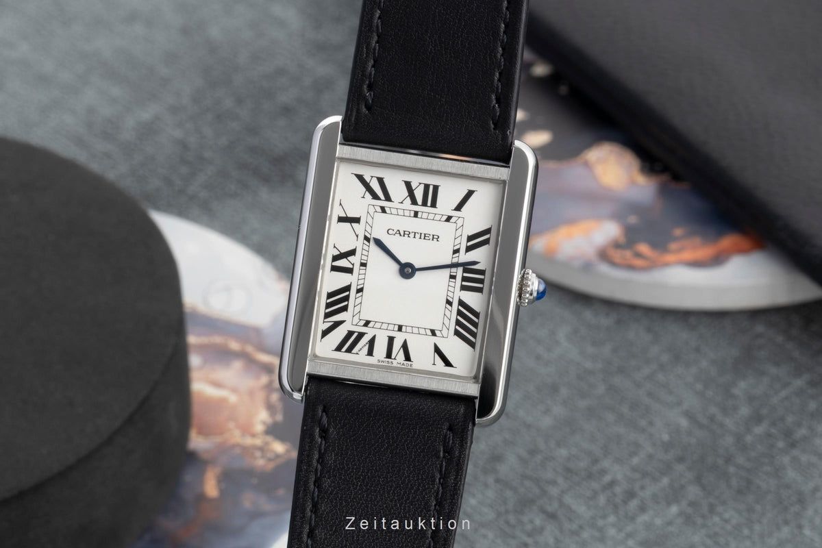 Cartier Tank steel quartz men's watch W1018355  [2606546]