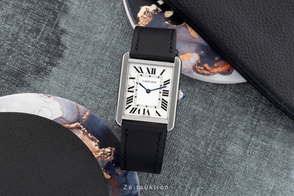 Cartier Tank steel quartz men's watch W1018355  [2606546]
