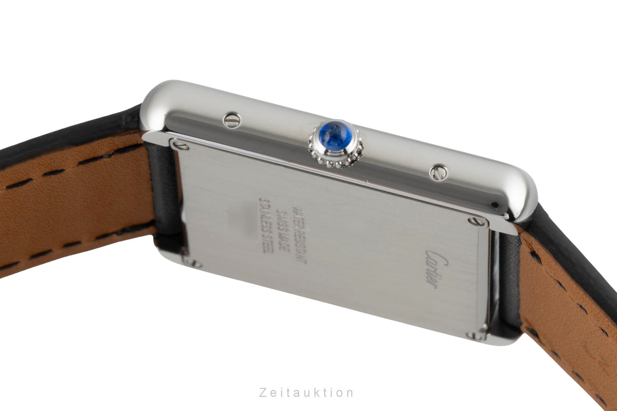 Cartier Tank steel quartz men's watch W1018355  [2606546]