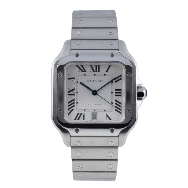 Cartier Santos steel automatic men's watch WSSA0018 LP: 9000EUR  [2606548]