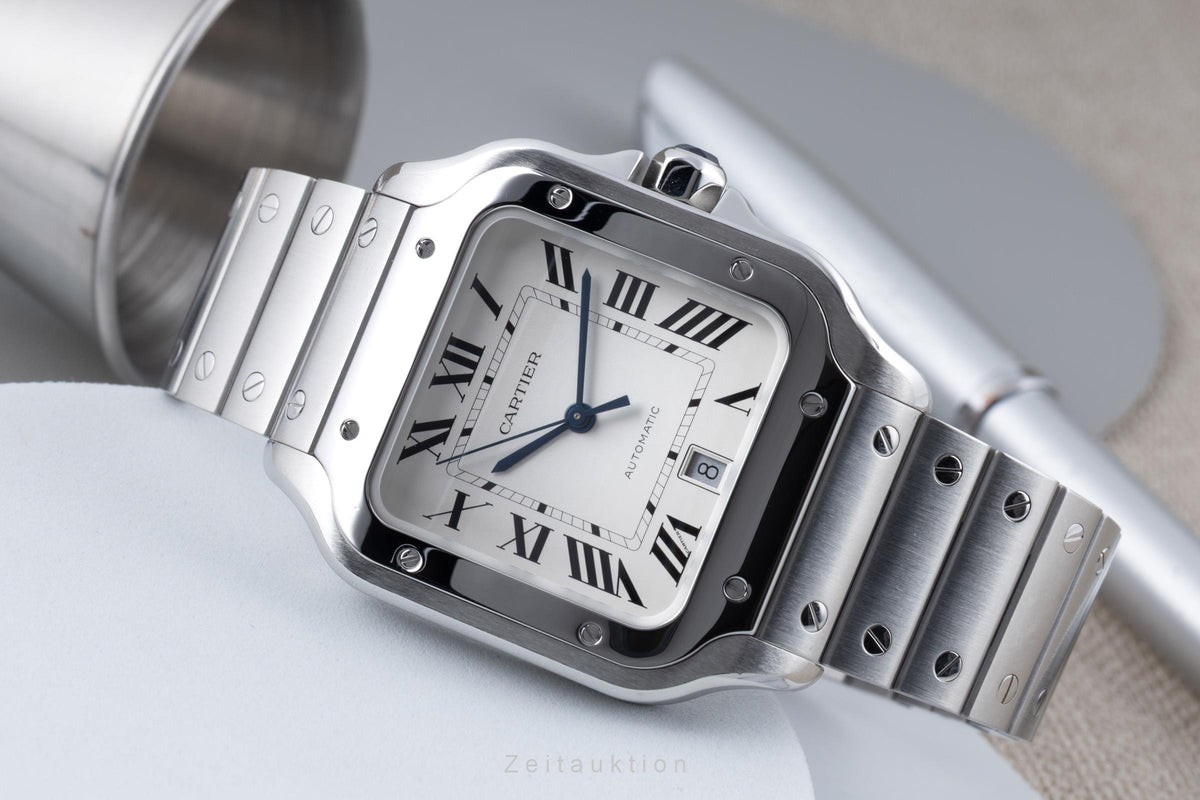 Cartier Santos steel automatic men's watch WSSA0018 LP: 9000EUR  [2606548]