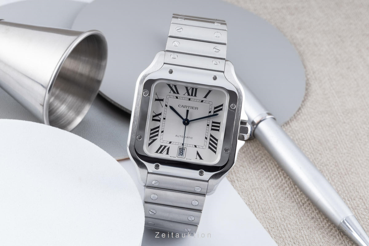 Cartier Santos steel automatic men's watch WSSA0018 LP: 9000EUR  [2606548]
