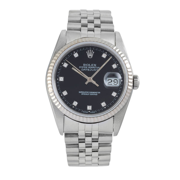 Rolex Datejust steel / white gold automatic men's watch 16234  [2606559]