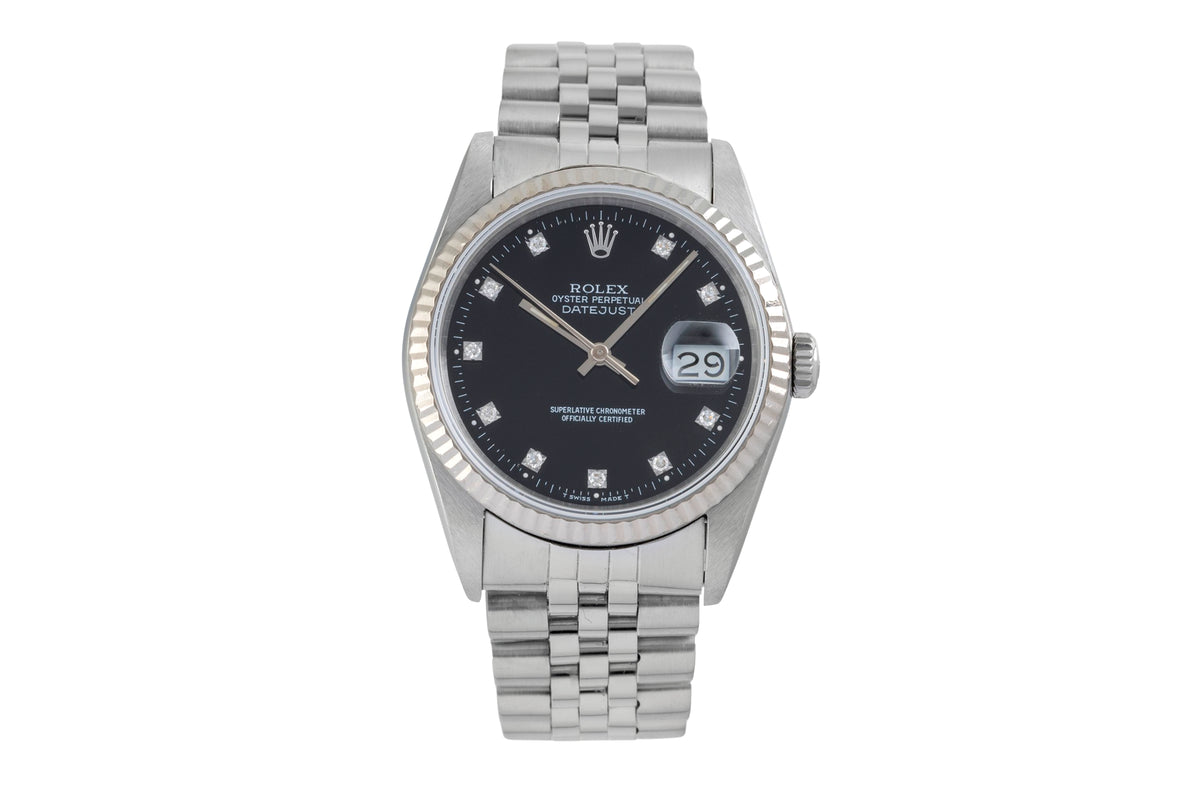 Rolex Datejust steel / white gold automatic men's watch 16234  [2606559]