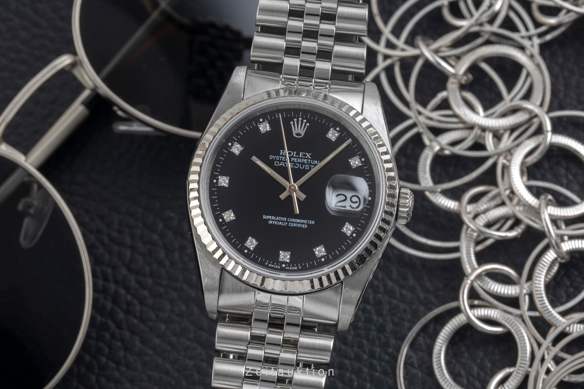 Rolex Datejust steel / white gold automatic men's watch 16234  [2606559]