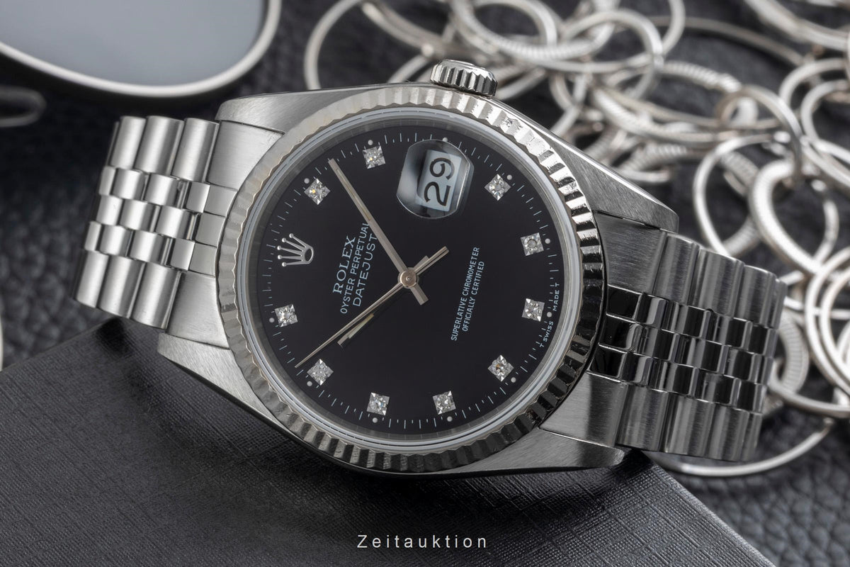 Rolex Datejust steel / white gold automatic men's watch 16234  [2606559]