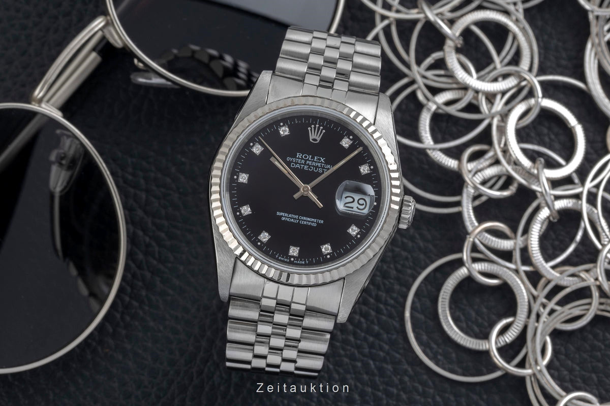 Rolex Datejust steel / white gold automatic men's watch 16234  [2606559]