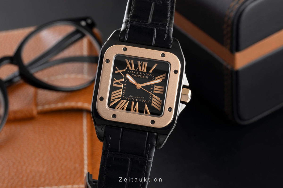 Cartier Santos 100 steel / gold automatic men's watch W2020007  [2606564]