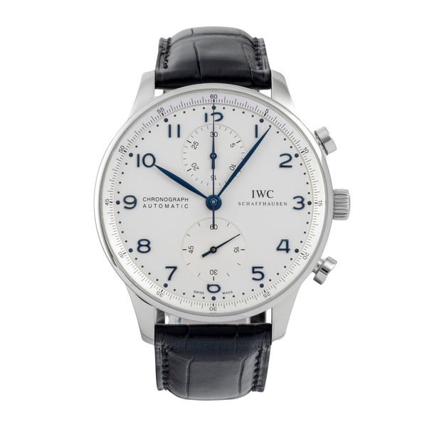 IWC Portugieser chronographe acier automatique montre pour hommes IW371417  [2606567]
