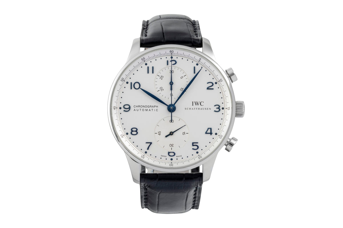 IWC Portugieser chronographe acier automatique montre pour hommes IW371417  [2606567]