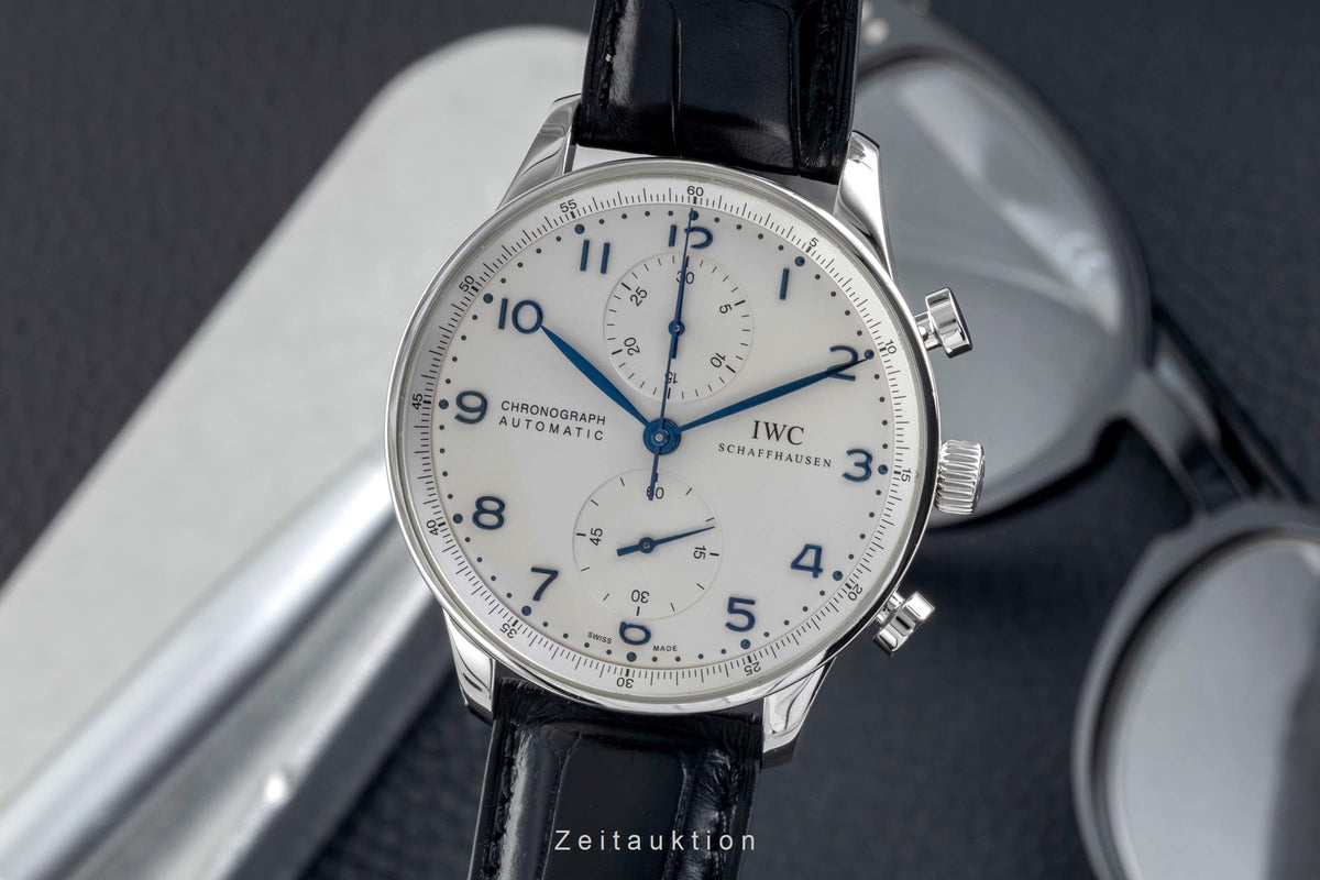 IWC Portugieser chronographe acier automatique montre pour hommes IW371417  [2606567]