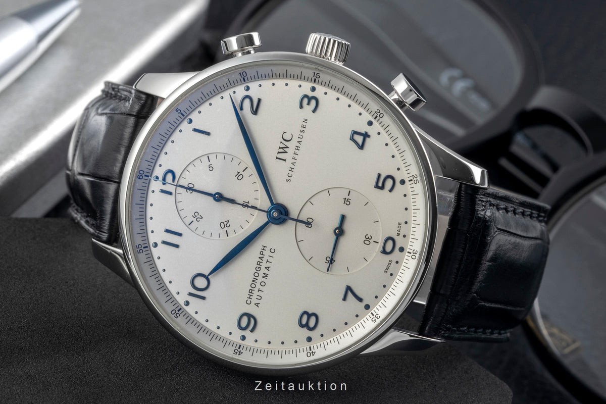 IWC Portugieser chronographe acier automatique montre pour hommes IW371417  [2606567]