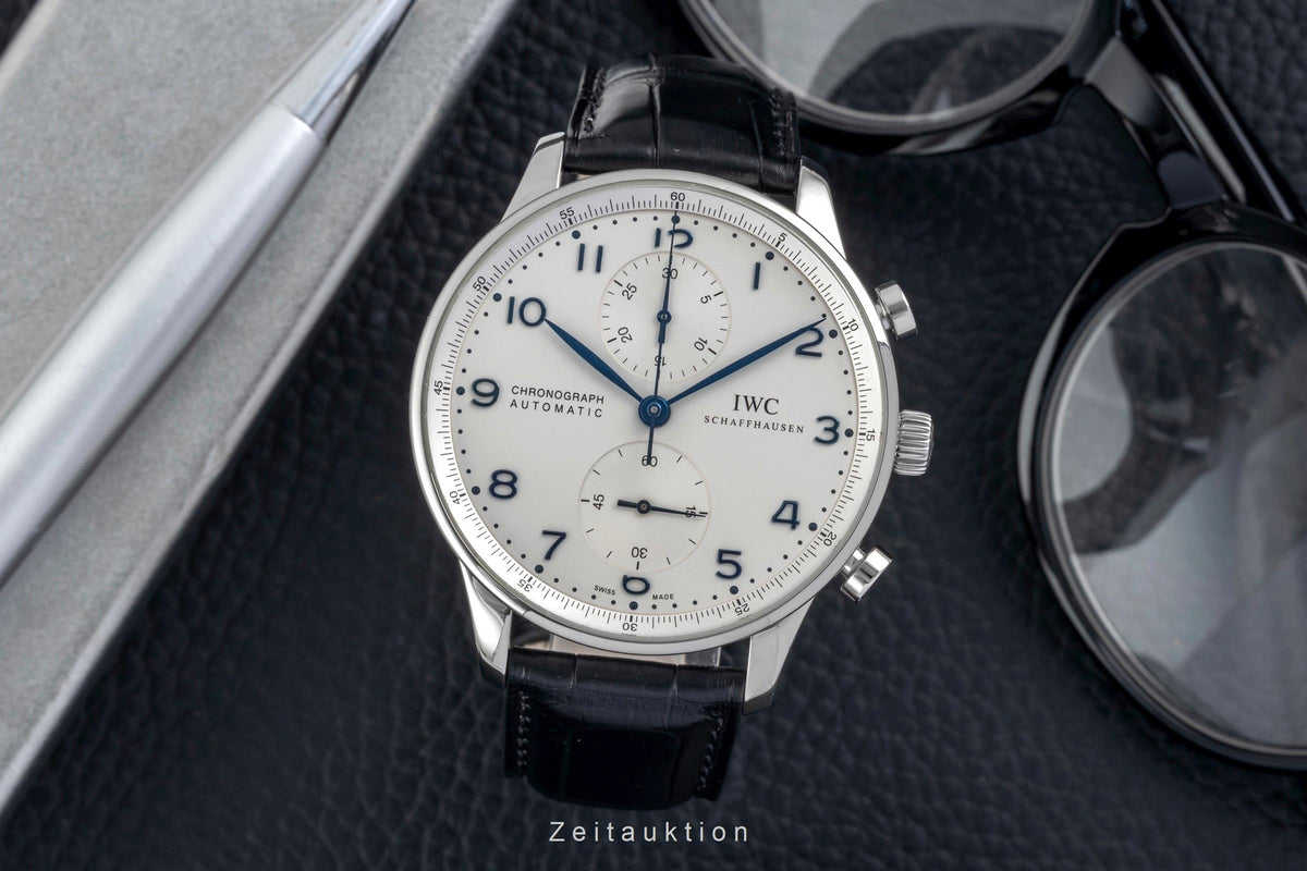 IWC Portugieser chronographe acier automatique montre pour hommes IW371417  [2606567]