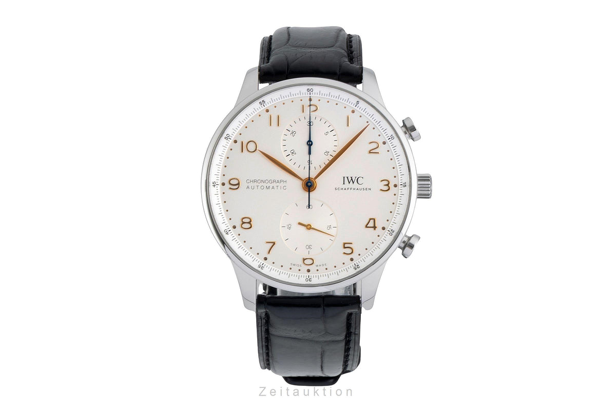 IWC Portugieser chronograph steel automatic men's watch IW371604 LP: 9100EUR  [2606582]