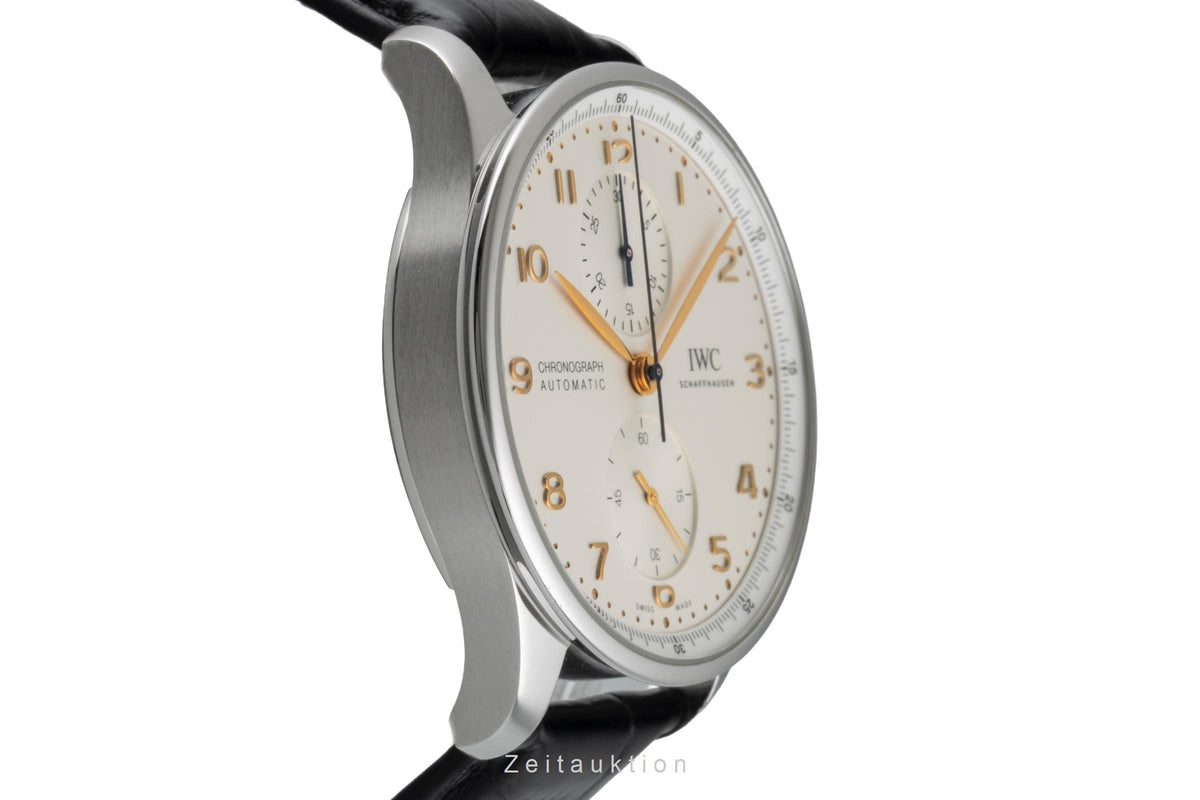 IWC Portugieser chronograph steel automatic men's watch IW371604 LP: 9100EUR  [2606582]