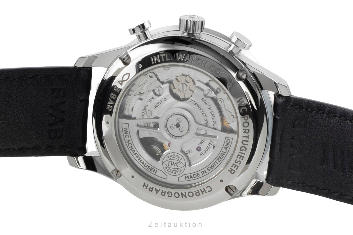 IWC Portugieser chronograph steel automatic men's watch IW371604 LP: 9100EUR  [2606582]