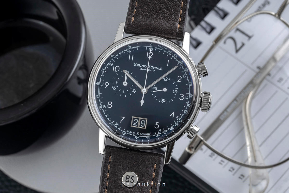 Bruno Söhnle Glashütte Bergamo Chronograph cronógrafo acero cuarzo reloj para caballeros 17-13237-331  [2606593]