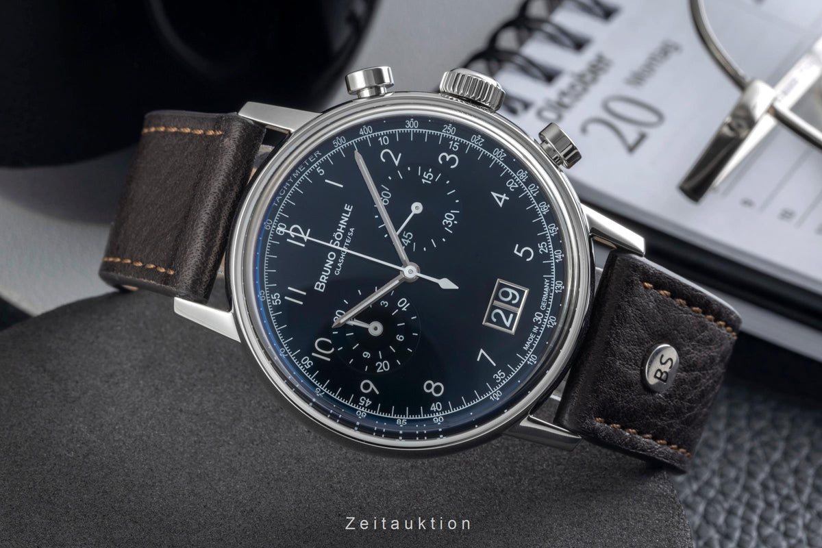 Bruno Söhnle Glashütte Bergamo Chronograph cronógrafo acero cuarzo reloj para caballeros 17-13237-331  [2606593]
