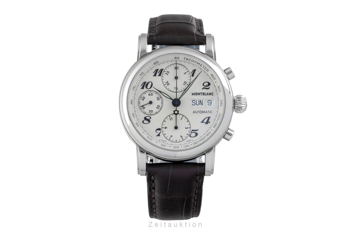 Montblanc Meisterstück chronographe acier automatique montre pour hommes 7016  [2606595]
