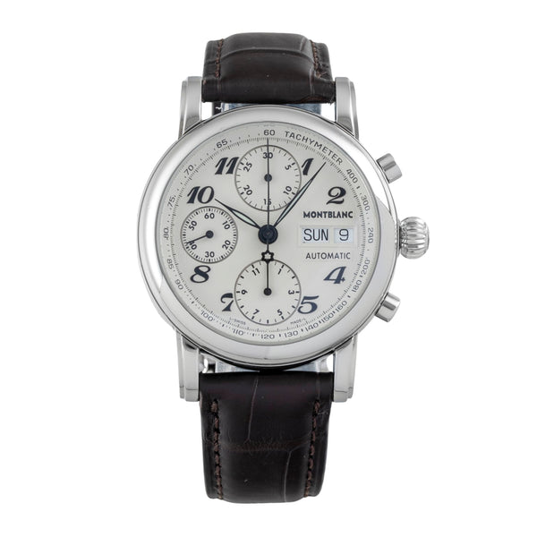 Montblanc Meisterstück chronographe acier automatique montre pour hommes 7016  [2606595]