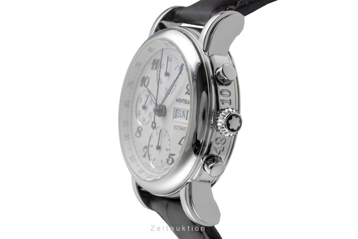 Montblanc Meisterstück chronographe acier automatique montre pour hommes 7016  [2606595]