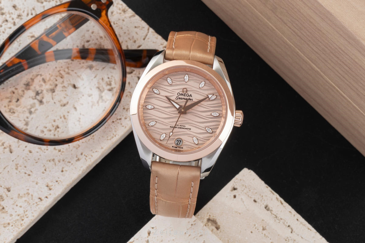 Omega Seamaster acciaio / oro automatismo orologio da donna 220.23.34.20.59.001  [2606601]