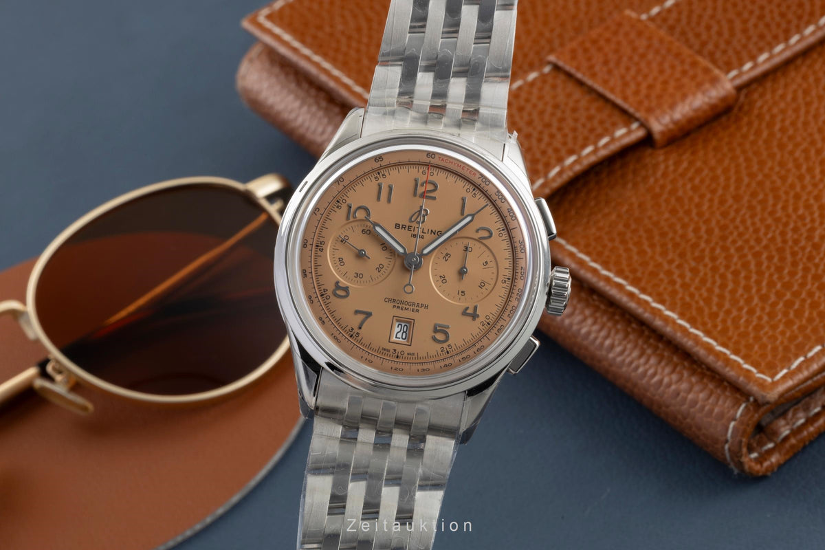 Breitling Premier chronograph steel automatic men's watch AB0145331K1A1 LP: 9550EUR  [2606664]