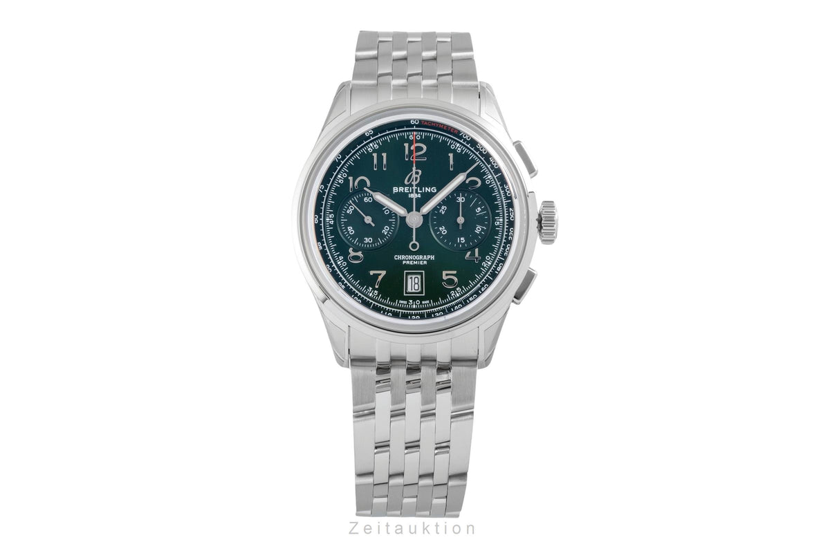 Breitling Premier chronograph steel automatic men's watch AB0145371L1A1 LP: 9550EUR  [2606665]
