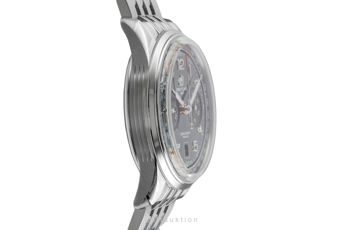 Breitling Premier chronograph steel automatic men's watch AB0145371L1A1 LP: 9550EUR  [2606665]