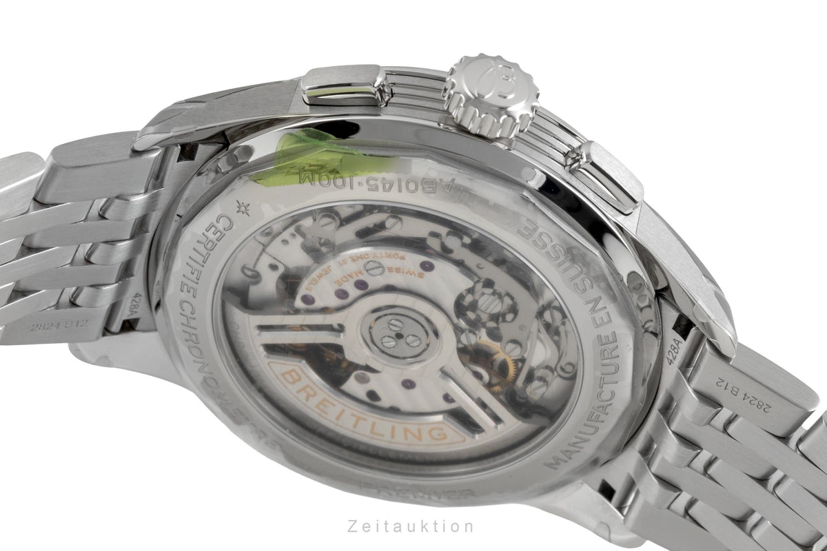 Breitling Premier chronograph steel automatic men's watch AB0145371L1A1 LP: 9550EUR  [2606665]