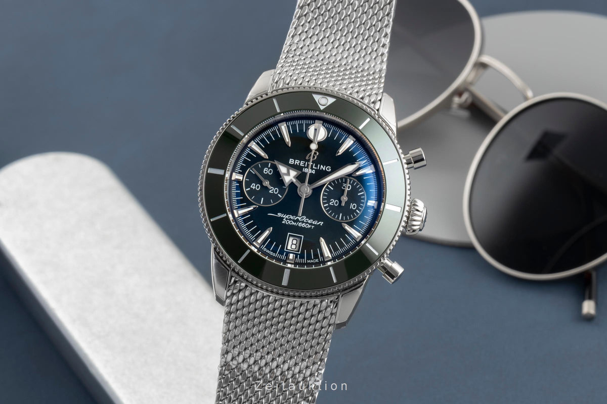 Breitling Superocean cronografo acciaio automatismo orologio da uomo AB0156361L1A1 LP: 9600EUR  [2606668]